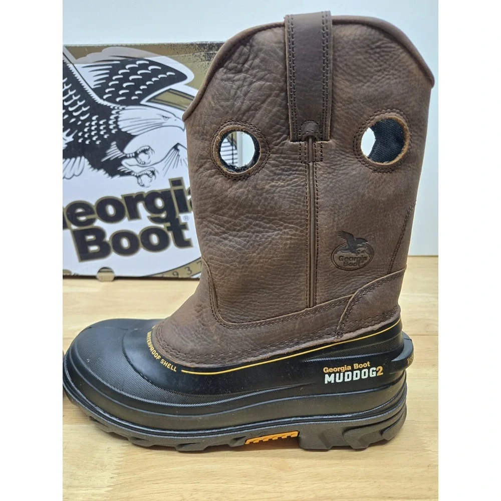 Georgia Boot Muddog 2 Boots Mens Size 10 Waterproof Stiff Toe Work Boot